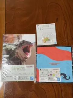 一番くじ両生類&爬虫類クリアファイル　ラバーコレクション　タオル