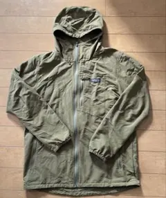 patagonia フード付きジャケット オリーブ　パタゴニアウインドブレーカー