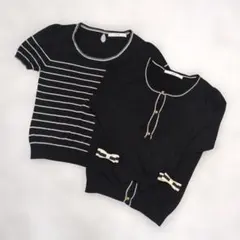 ef-de アンサンブルニット（カーディガン＋半袖ニット）上品 9/Ｍ