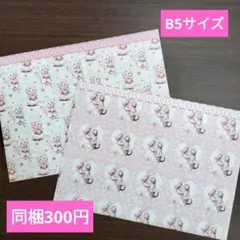 B品ルーズリーフが入る収納平袋　マグネット蓋つき　２個セット