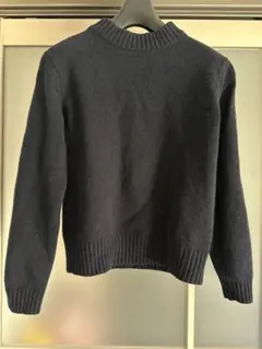 MHL. ネイビー 長袖セーター サイズ2 毛100% ウールニット