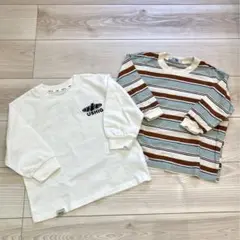 長袖Tシャツ 2枚セット ロンT 100cm 韓国子供服
