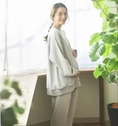 GELATO PIQUE グレー マタニティ　パジャマ　スウェット