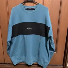 Kangol トレーナー 青 黒ストライプ