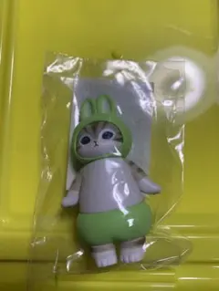 非売品 mofusand うさにゃんフィギュア① グリーン 新品未開封 送料無料