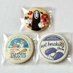 ジブリ　刺繍　缶バッジ　千と千尋の神隠し　魔女の宅急便　ハウルの動く城
