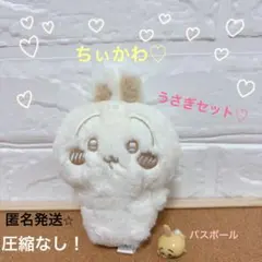 ちいかわ　うさぎ　ぬいぐるみ　バスボールの中身とセット　圧縮なし　匿名発送のサムネイル