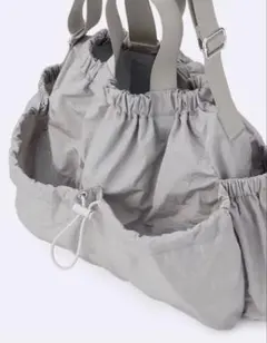 GU ギャザーポケットバッグ　グレー