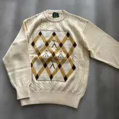 ダイヤモンドパターンニットセーター