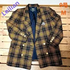 Leilian テーラードジャケット サイズ9 ブラック+オレンジチェック
