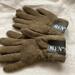 ブラウン 手袋 アクリル・毛・ナイロン2枚