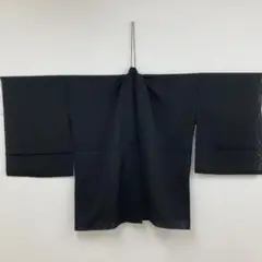 絽の黒羽織　仮仕立て　十日町製　正絹NO.383