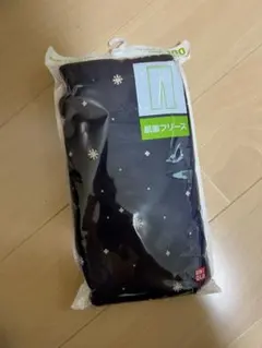 ユニクロ　裏起毛レギンス ネイビー 雪の結晶 100㎝