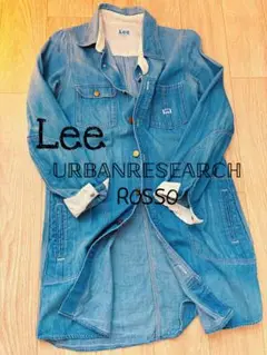 状態良く最安値Lee定価11000円★汚れなしLee デニムシャツロングシャツ