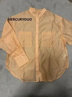 【美品】MERCURYDUO シアーブラウス　オレンジ