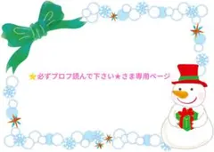 ⭐必ずプロフ読んで下さい★さま　専用ページ