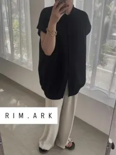 最終値下げ！【RIM.ARK】Oversize knit collar topsのサムネイル