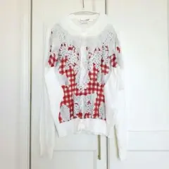 COMME des GARÇONS * 転写プリント カーディガン チェック柄のサムネイル