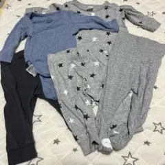 H&M シャツ　ズボン　ロンパース 1-2ヶ月、２-4ヶ月用　5点セット⭐︎