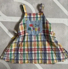 MIKI HOUSE チェック柄 ジャンパースカート