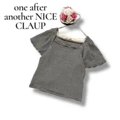 ワンアフターアナザーナイスクラップ　スクエアネック　半袖カットソー　リボン　F