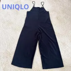 UNIQLO キャミソールサロペット オールインワン ワイドパンツ L 黒