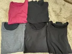 UNIQLO 超極暖ヒートテッククルーネックTシャツ（長袖）５枚　サイズL