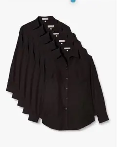 ブランシェ レディース ブラウス 5枚セット透けない シャツ 黒 長袖