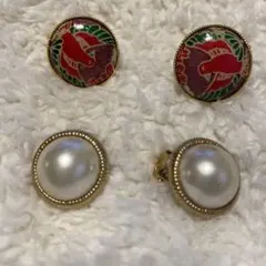 ビンテージ　イヤリング2点セット売り