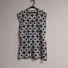 レトロ　編みベスト