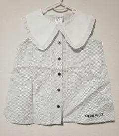 CECIL McBEE☆新品未使用　ビック襟ドット柄ブラウス　90サイズ　女の子