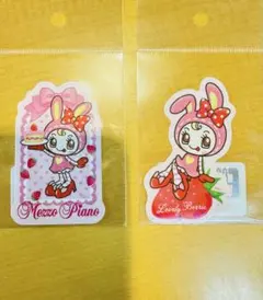 激レア　mezzo piano 箔押しシール　ベリエちゃん　2枚 激レア mezzo piano 箔押しシール ベリエちゃん 2枚