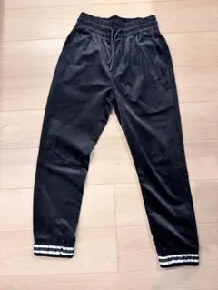 スーパーサンクス SUPERTHANKS ベロア　ジョガーパンツ　ブラック