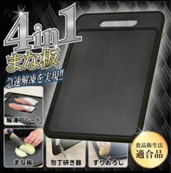 まな板 1枚4役 急速解凍 包丁研ぎ シャープナー すりおろし器 粗熱取り 超薄のサムネイル