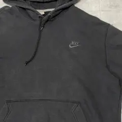 90s 00s NIKE ブラック 単色 ワンポイント パーカー ナイキ