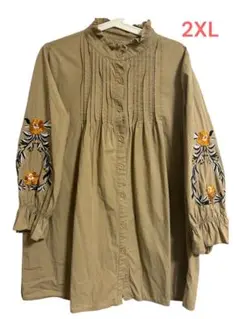 2XL レディース　シャツ　GOLD JAPAN 秋