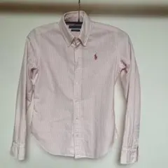 Ralph Lauren ピンクストライプコットンシャツ