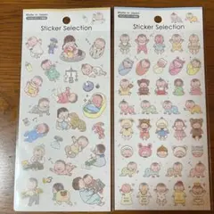 セリア☆赤ちゃん☆プチ子供☆キャラクターシール 2シートセット