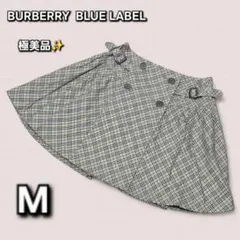 極美品✨バーバリーブルーレーベル　ノバチェックミニスカート　巻きスカート　M