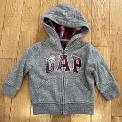 GAP ギャップ　フード付きトレーナー グレー　90 美品