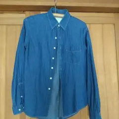 値下げ！！濃いデニムブルー 長袖シャツ