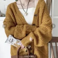 JaVaジャバ ブークレーVネックカーディガン イエロー M