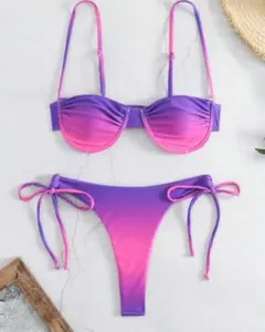 2893 超ブラジリアンビキニ　パープル　XS　クリーニング済