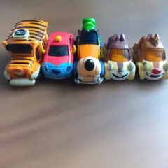 【ディズニー】カラフルなミニカー5台セット