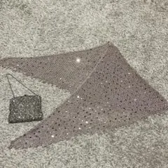 Petit Maison薄いピンク ストール&ミニポーチセット