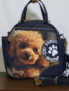 ☆岡山デニム☆スパンコール☆フレンチブルドッグ♪リュックorワンショルダーバッグ ☆岡山デニム☆スパンコール☆フレンチブルドッグ♪リュックorワン