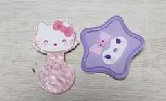 キティちゃんとクロミ星型 ヘアクリップセット
