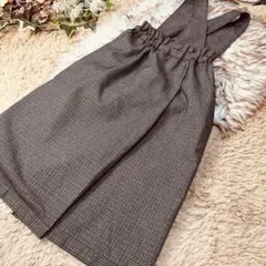 PAGEBOY ラメ入り　サロペットツイード　ロングワンピース　ジャンスカ　F