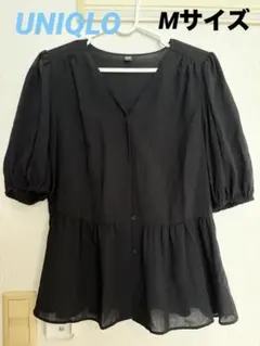 UNIQLO ブラック 半袖ブラウス M