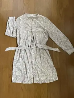 le.coeur blanc ドット柄シャツワンピース 38